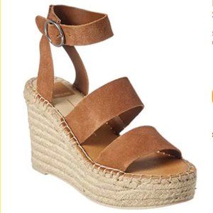 Dolce Vita Sherry Brown Suede Wedge Sandal